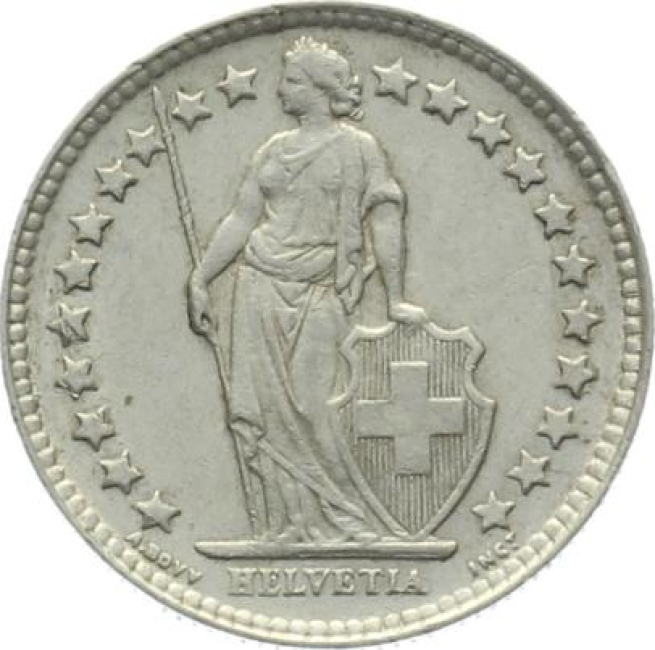 1/2 Franken 1952 B